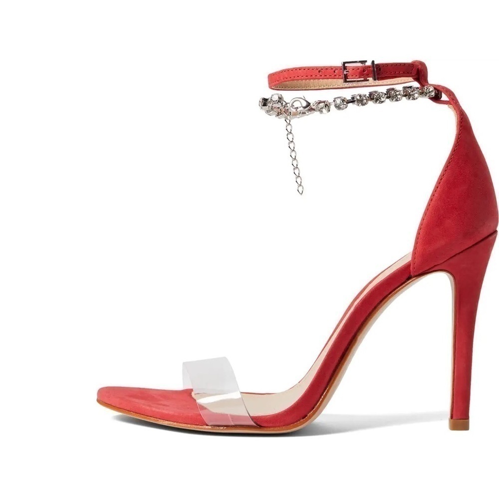Schutz Lah heels Size 8.5 Color:Clube Red/Transparente/Cristal/Niquel - Picture 3 of 7